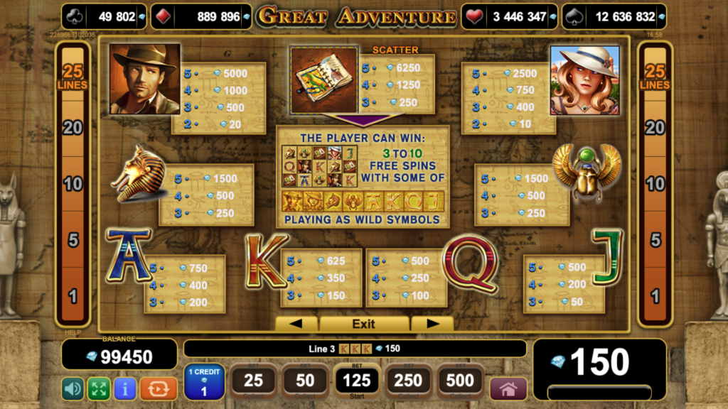 great adventure slot free spins